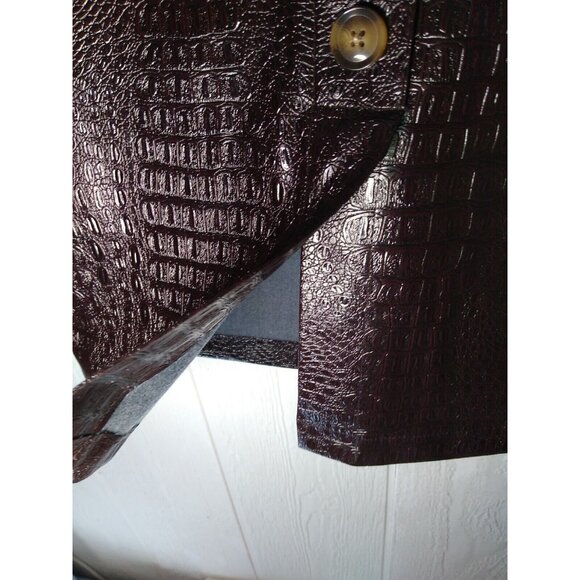 Rachel Comey x Target Women's 4 Brown Faux Leather Textured Pencil Skirt NWT - Picture 6 of 10